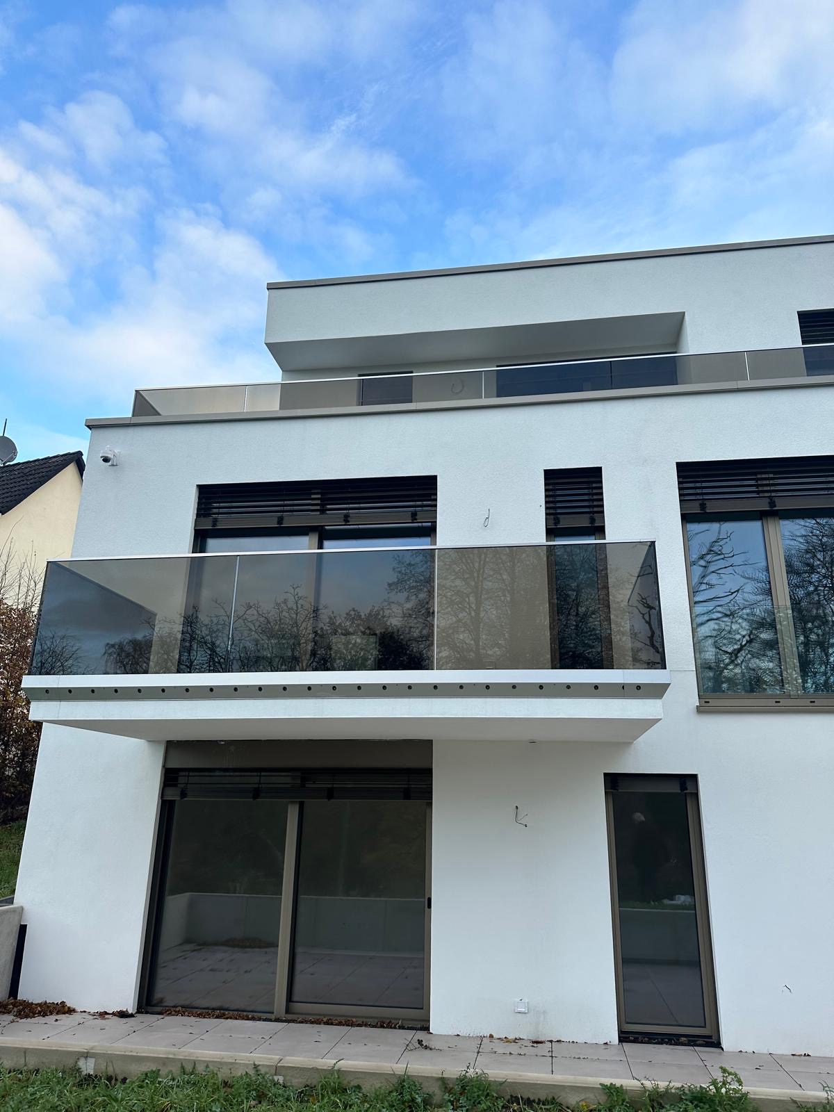 Balkongeländer Glas Eckbalkon