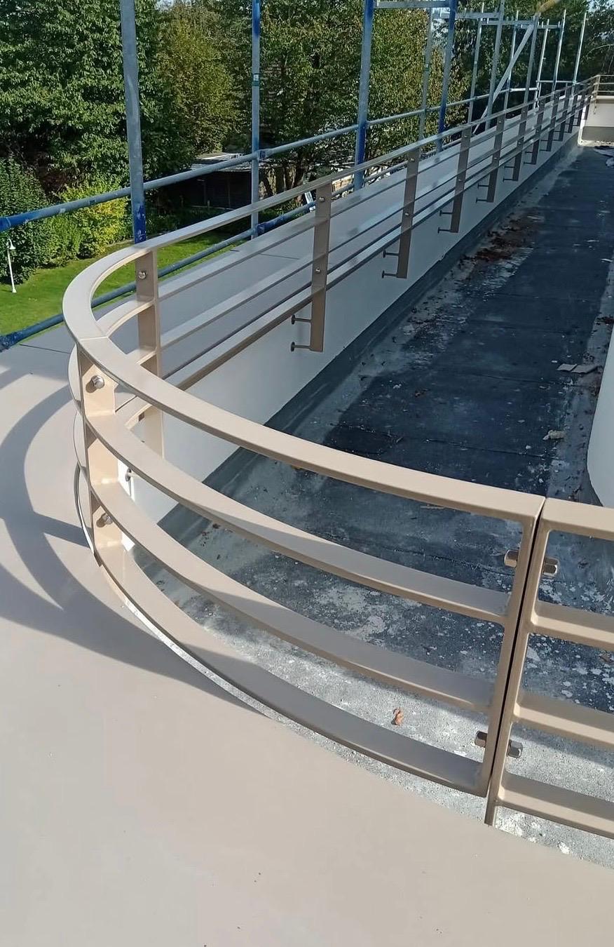 Geländer Beige Rund Dachterrasse