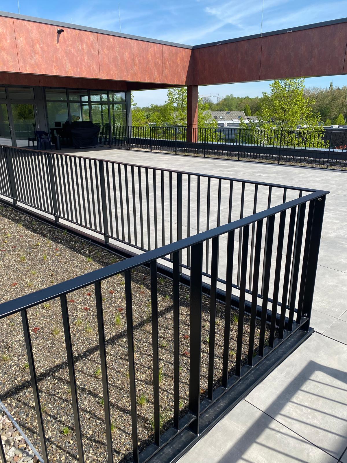 Geländer Stahl Schwarz Dachterrasse