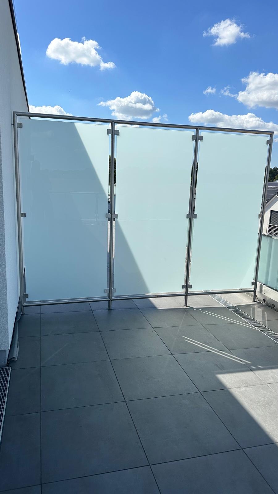 Sichtschutz Glas Milchglas Balkon